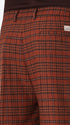 Ban Velazquez Mars Tartan Wool-Blend Trousers - Close-Up Of The Back Pocket