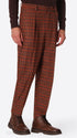 Ban Velazquez Mars Tartan Wool-Blend Trousers - Model Front View
