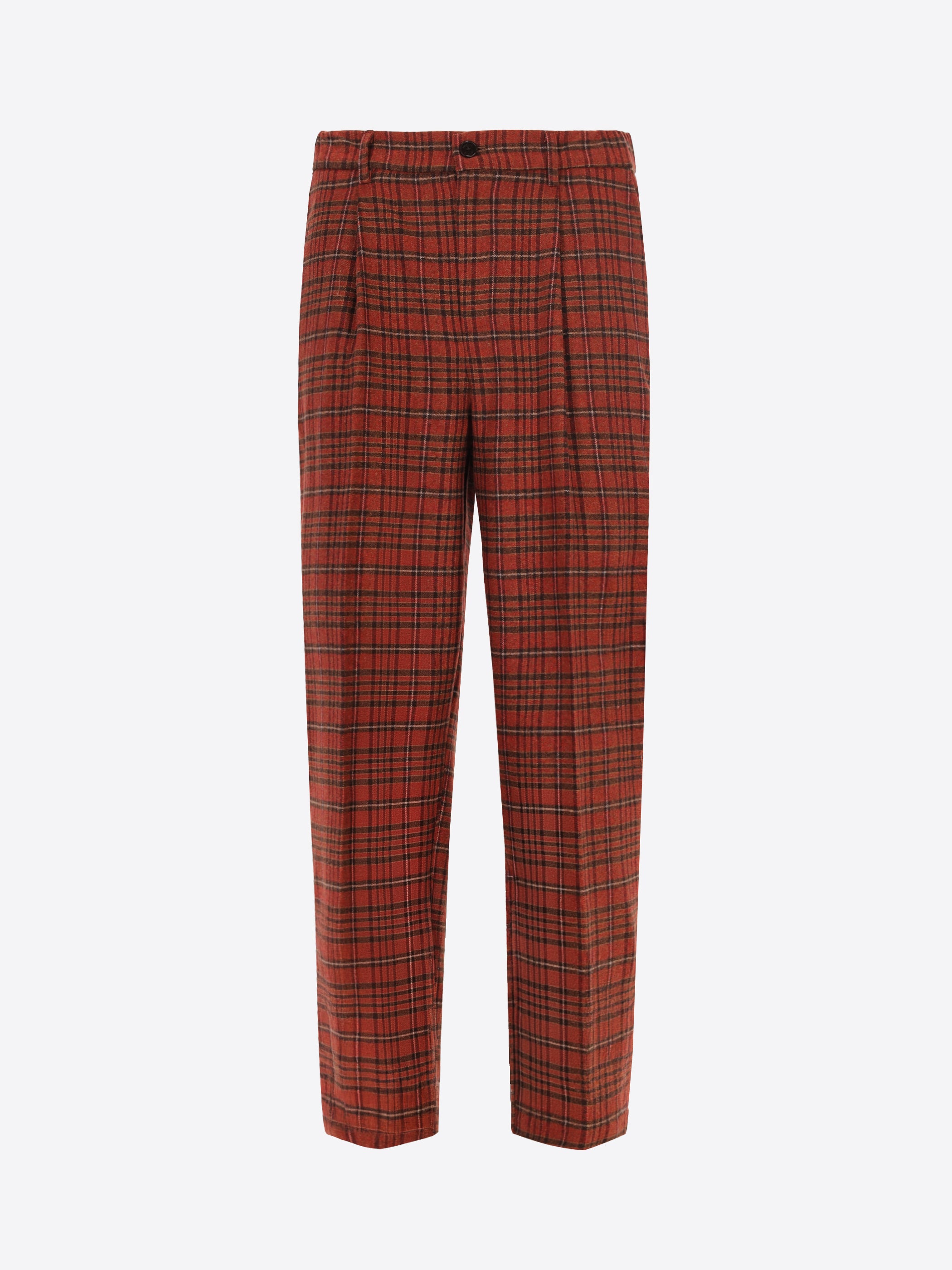 Distretto12 Ban Velazquez Mars Tartan Wool-Blend Trousers - Product Still Life
