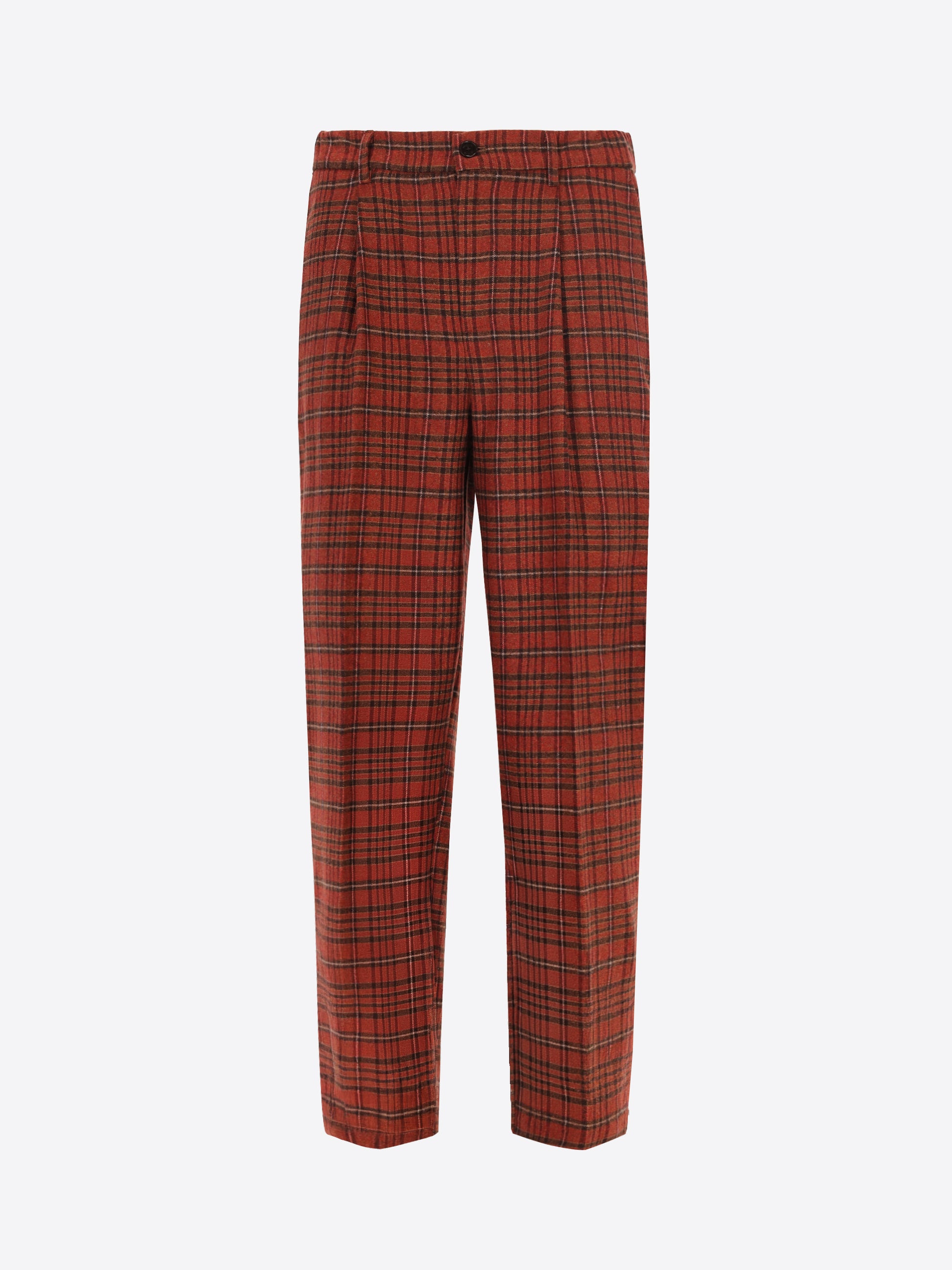 Distretto12 Ban Velazquez Mars Tartan Wool-Blend Trousers - Product Still Life