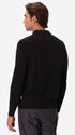 Perugino Black Technical Cotton-Blend Knit Polo - Model Back View