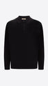 Distretto12 Perugino Black Technical Cotton-Blend Knit Polo - Product Still Life