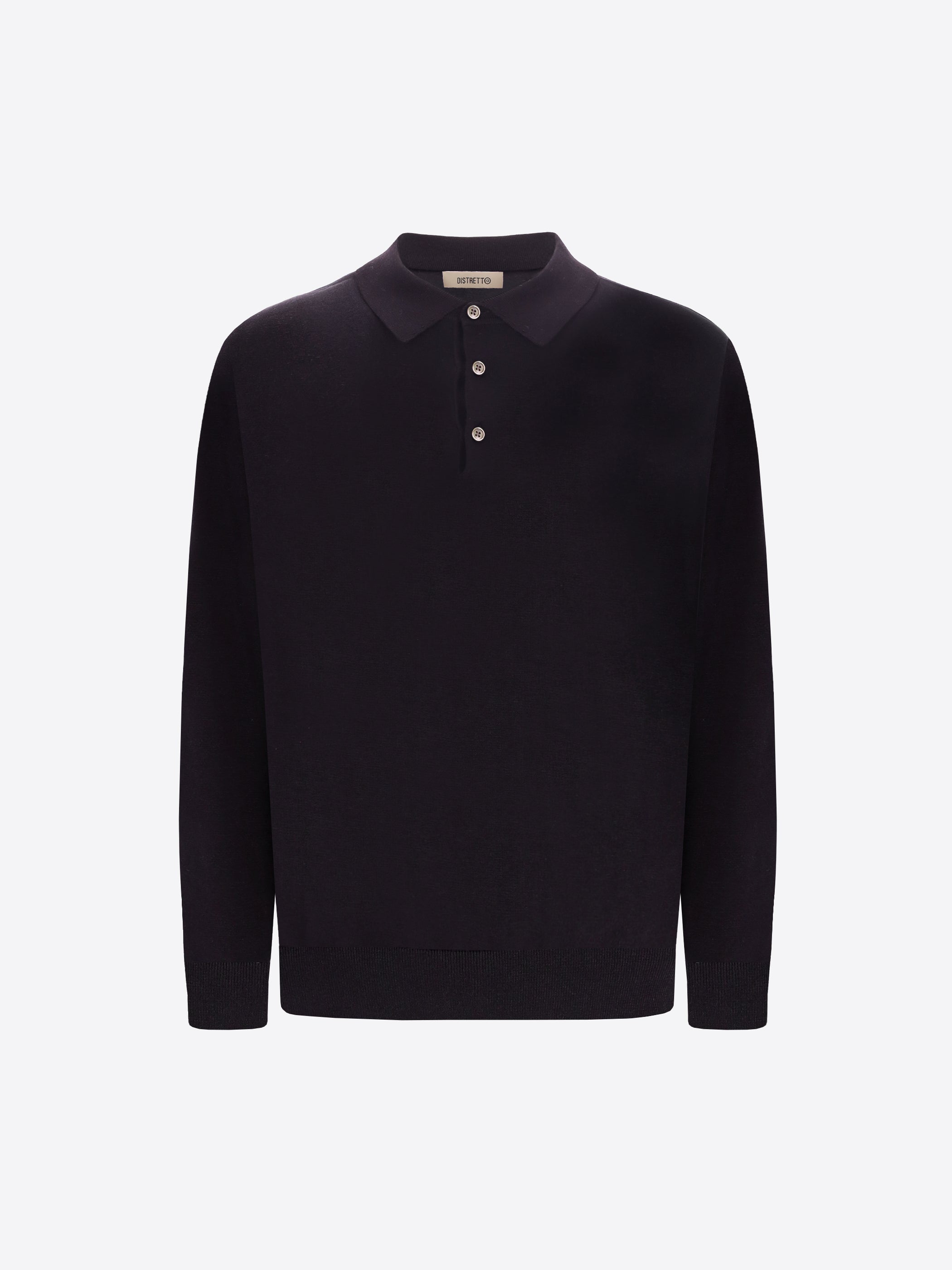 Distretto12 Perugino Blue Technical Cotton-Blend Knit Polo - Product Still Life