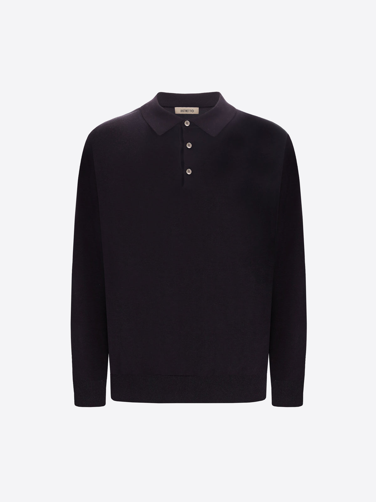 Distretto12 Perugino Blue Technical Cotton-Blend Knit Polo - Product Still Life