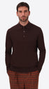 Perugino Brown Technical Cotton-Blend Knit Polo - Model Front View