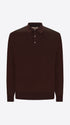 Distretto12 Perugino Brown Technical Cotton-Blend Knit Polo - Product Still Life