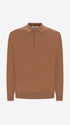 Distretto12 Perugino Camel Technical Cotton-Blend Knit Polo - Product Still Life