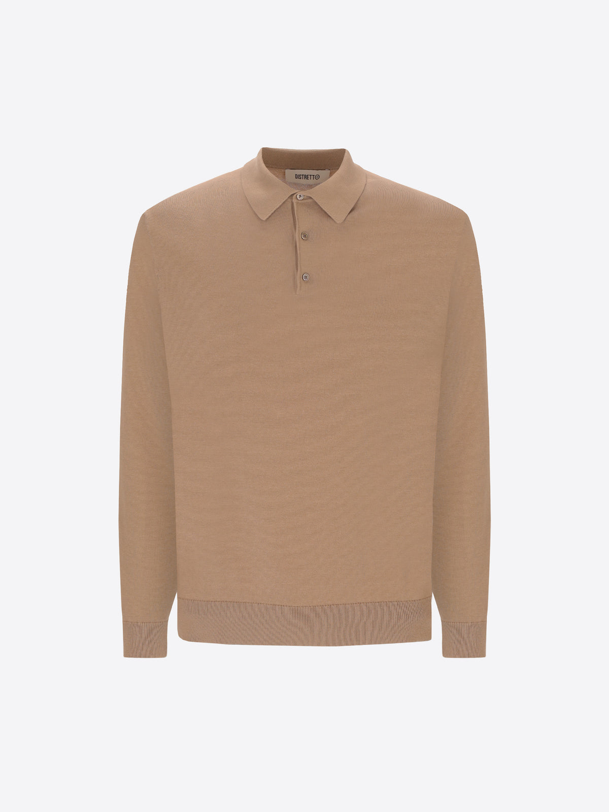 Distretto12 Perugino Dove Grey Technical Cotton-Blend Knit Polo - Product Still Life