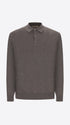 Distretto12 Perugino Melange Grey Technical Cotton-Blend Knit Polo - Product Still Life
