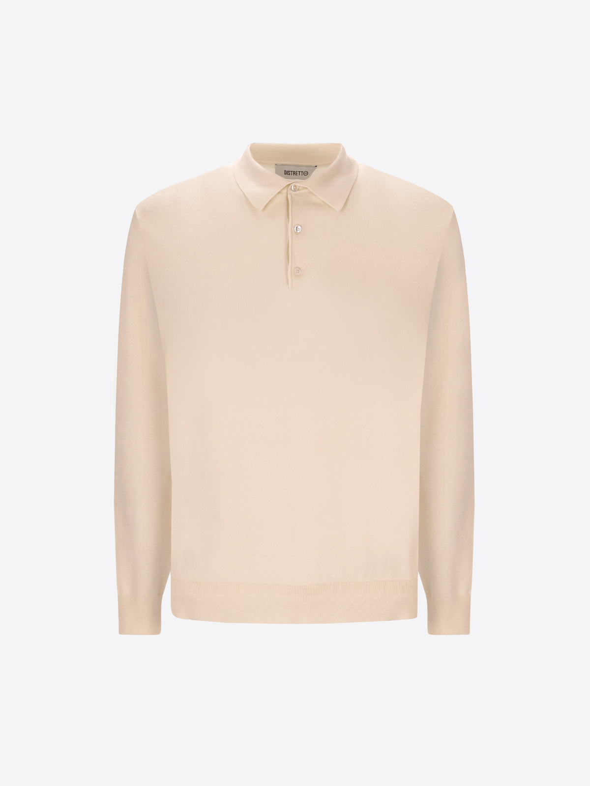 Distretto12 Perugino Off White Technical Cotton-Blend Knit Polo - Product Still Life