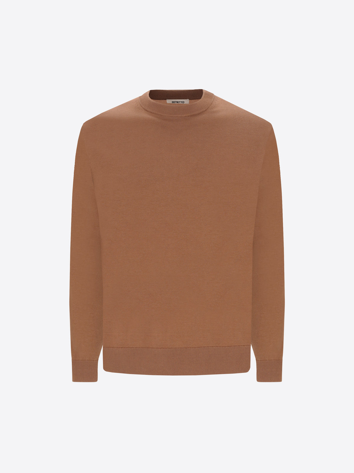 Distretto12 Camel Technical Cotton-Blend Sweater Perugino - Product Still Life