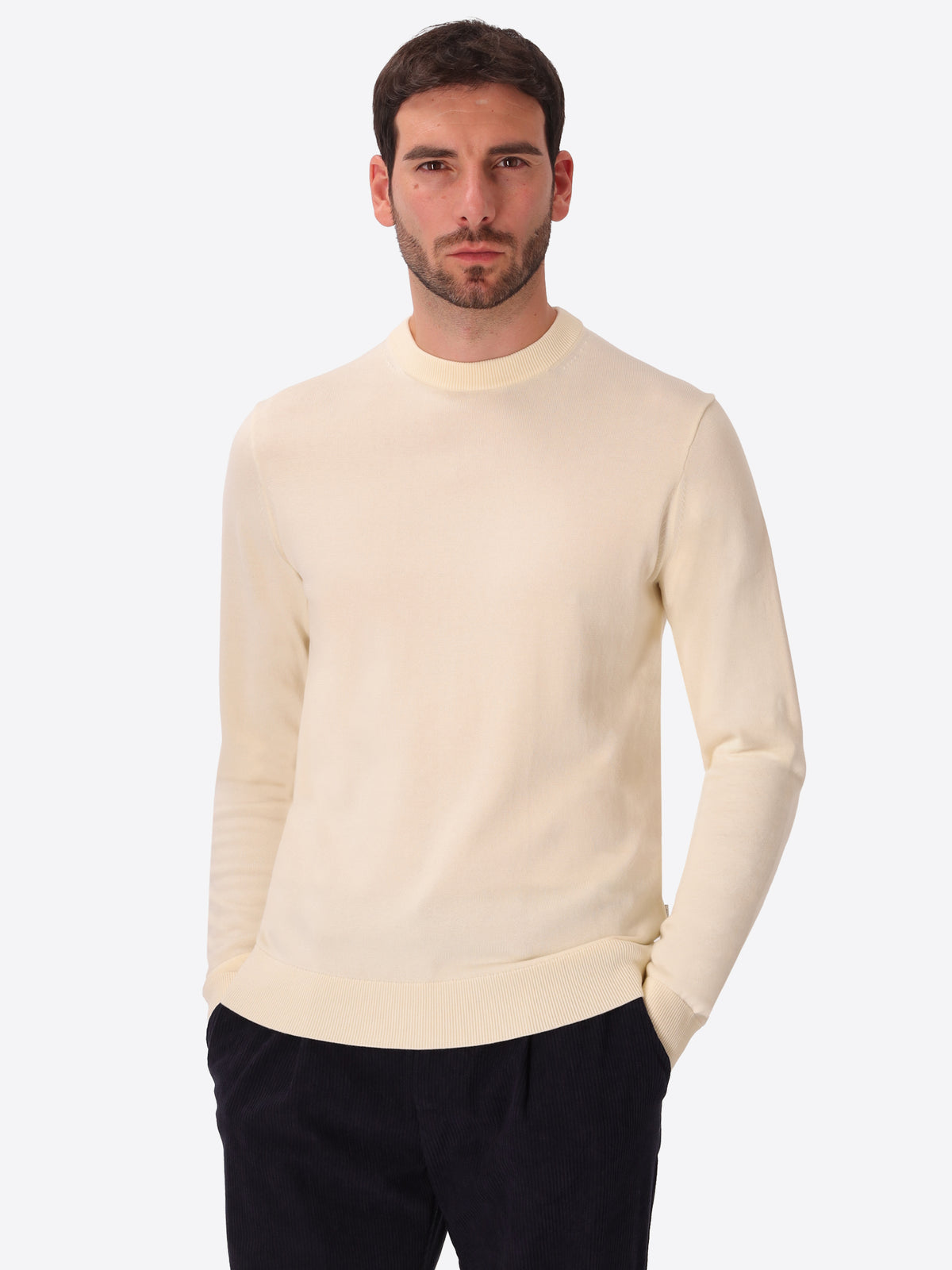 Off White Technical Cotton-Blend Sweater Perugino - Model Front View