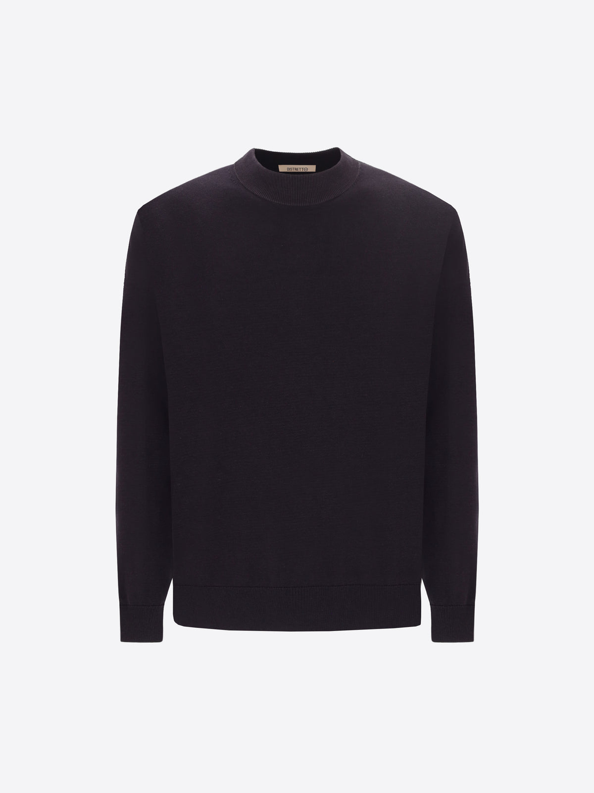 Distretto12 Blue Technical Cotton-Blend Turtleneck Sweater Perugino - Product Still Life