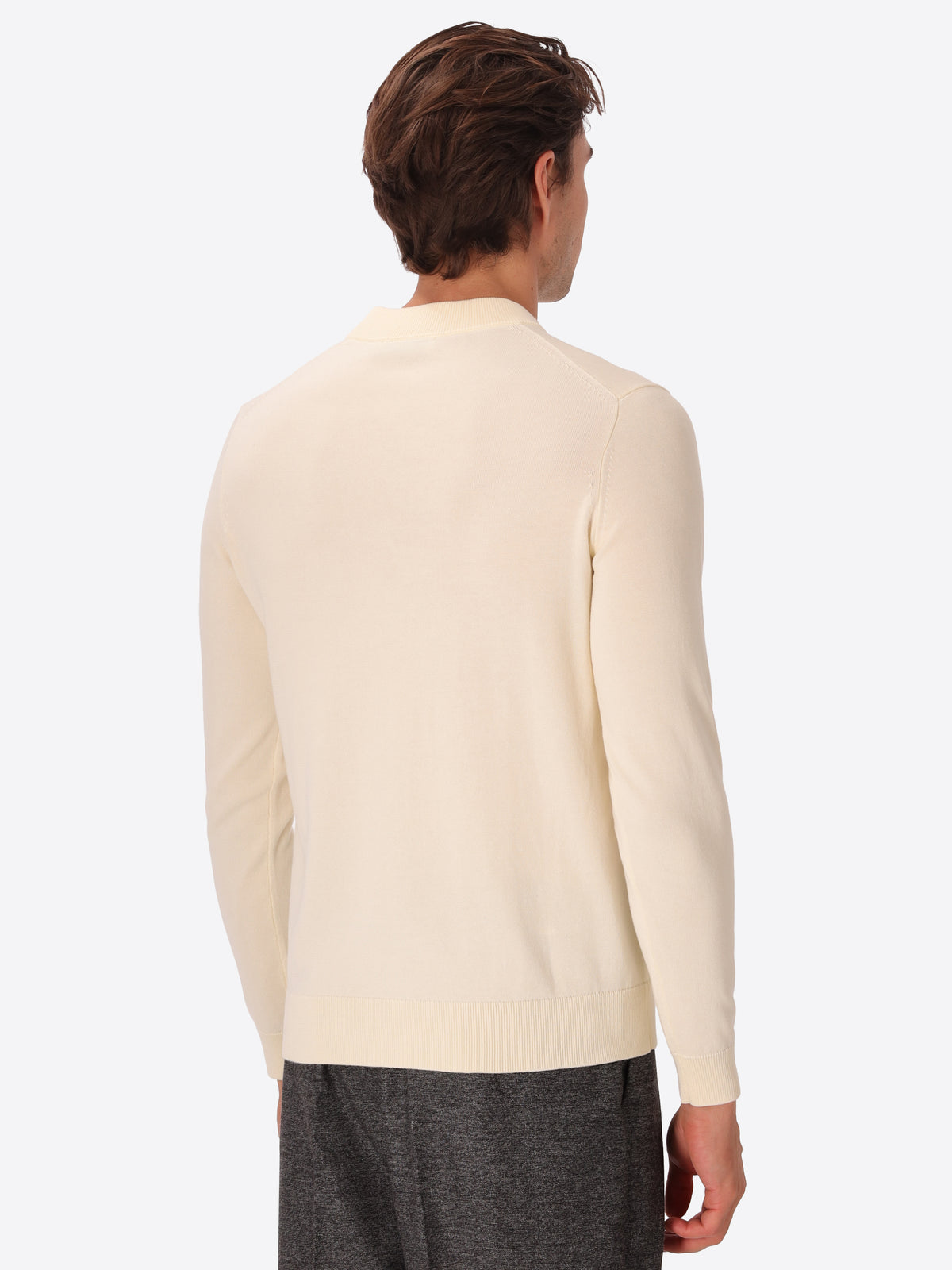 Off White Technical Cotton-Blend Turtleneck Sweater Perugino - Model Back View