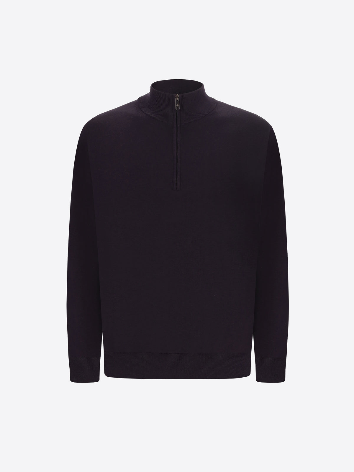 Distretto12 Blue Technical Cotton-Blend Zip Turtleneck Sweater Perugino - Product Still Life