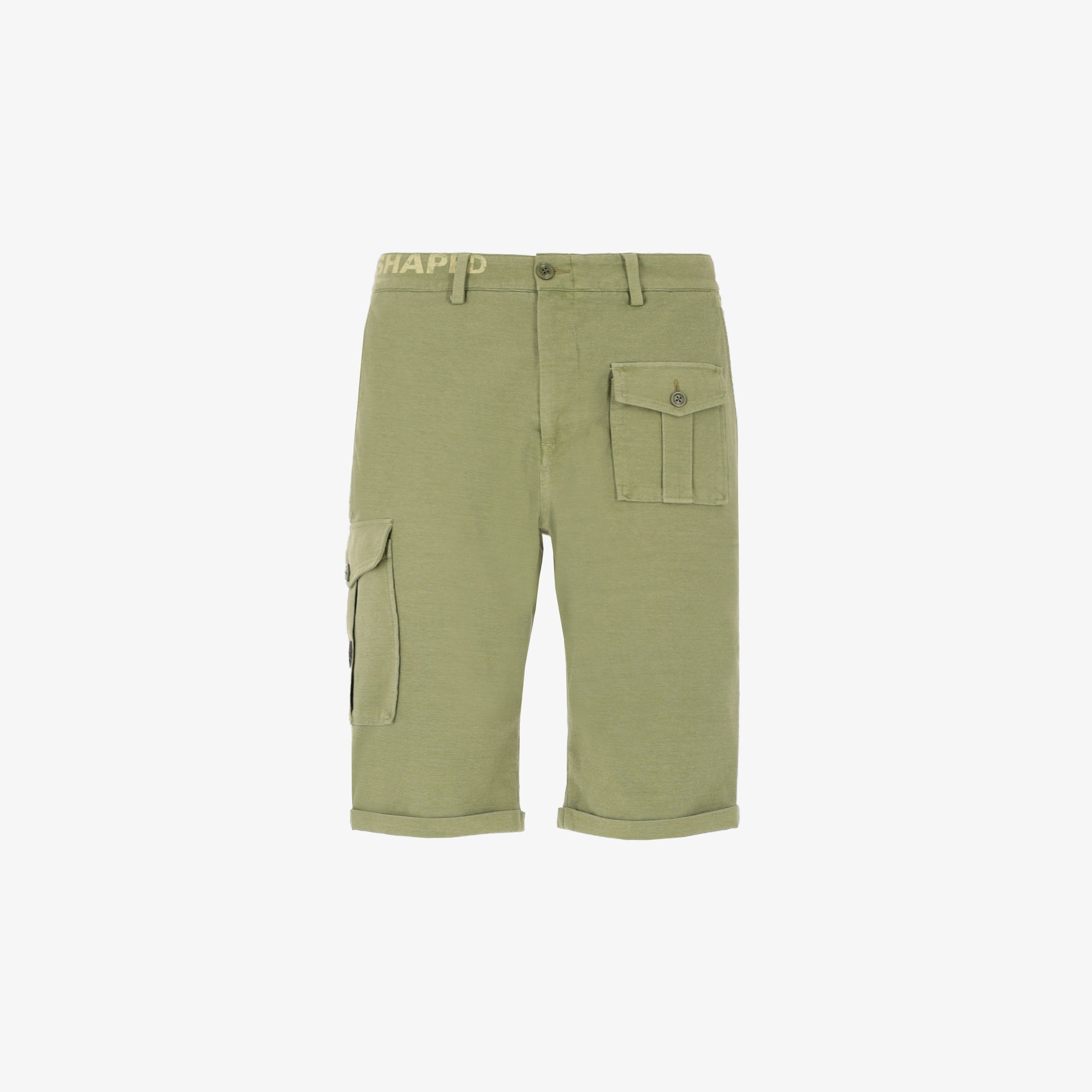 Bermuda Cargo Marmi in Tessuto Milano Tecnico con Effetto Hold Re-Shaped