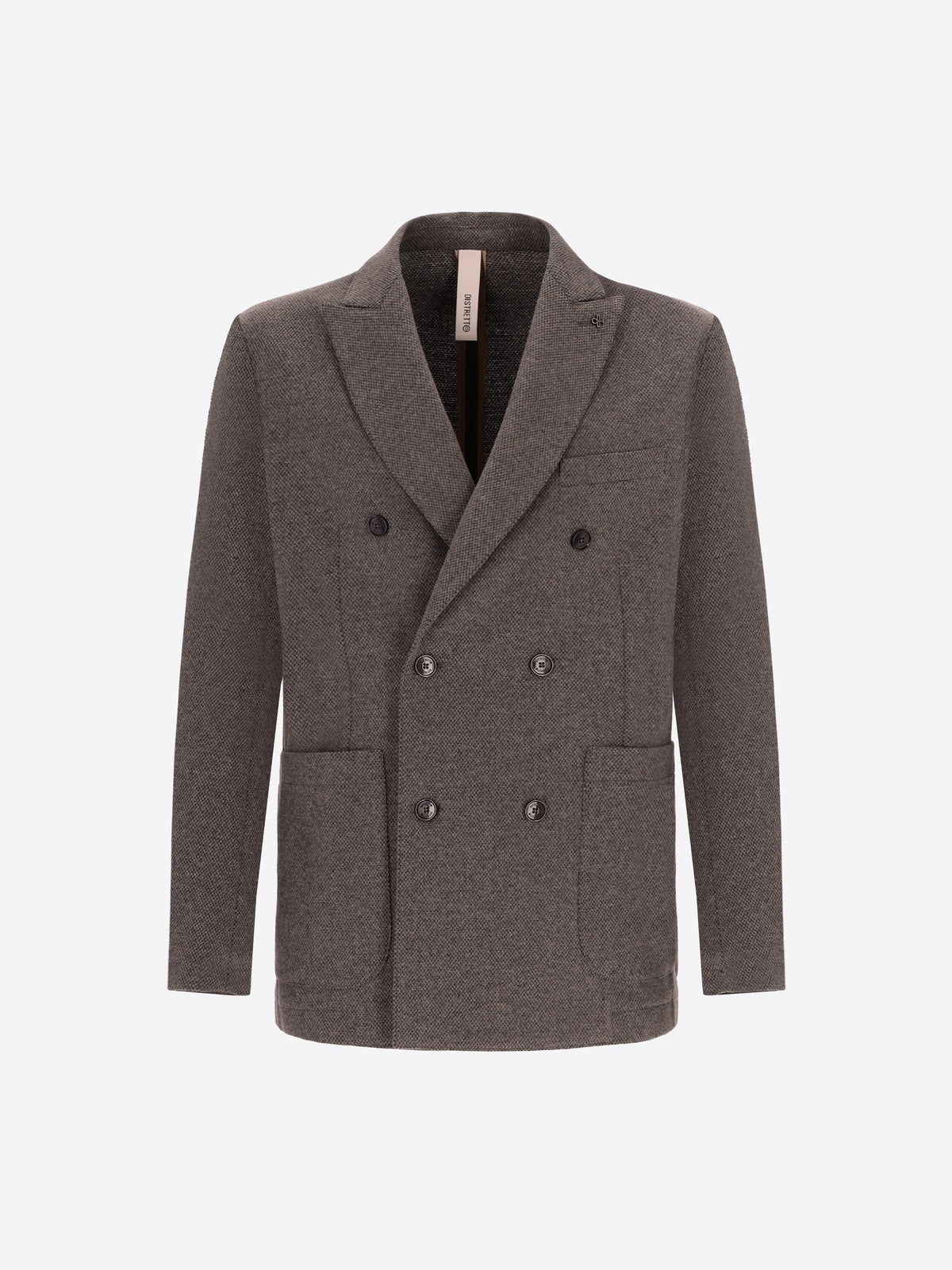Textured Pin-Dot Double-Breasted Jacket Bescar