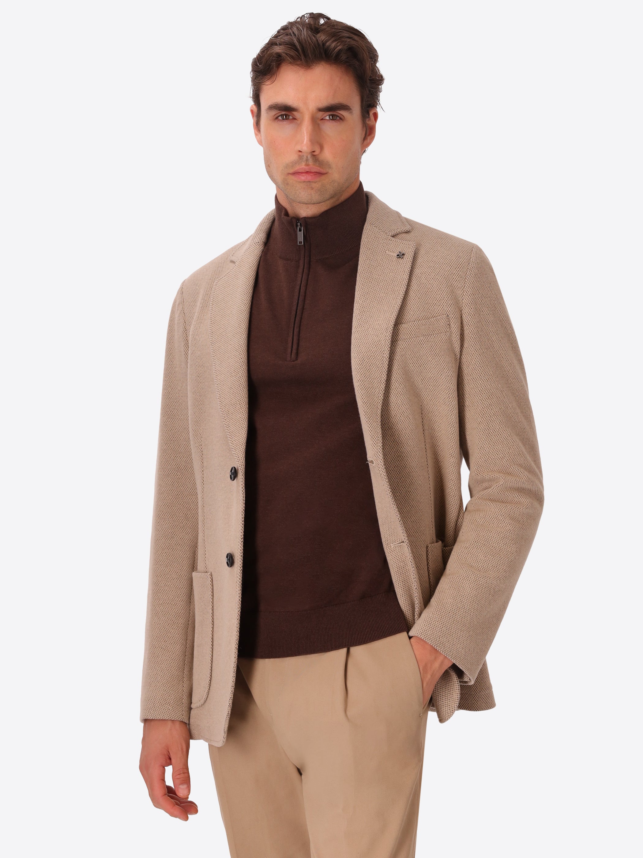 Strukturiertem Pin-Dot-Jacke Bescar