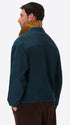 Relax Rubens Petrol Blue Tone-On-Tone Herringbone Boiled-Wool Bomber Jacket - Model Back View