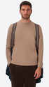 Relax Rubens Petrol Blue Tone-On-Tone Herringbone Boiled-Wool Bomber Jacket - Model Shot With Suspenders
