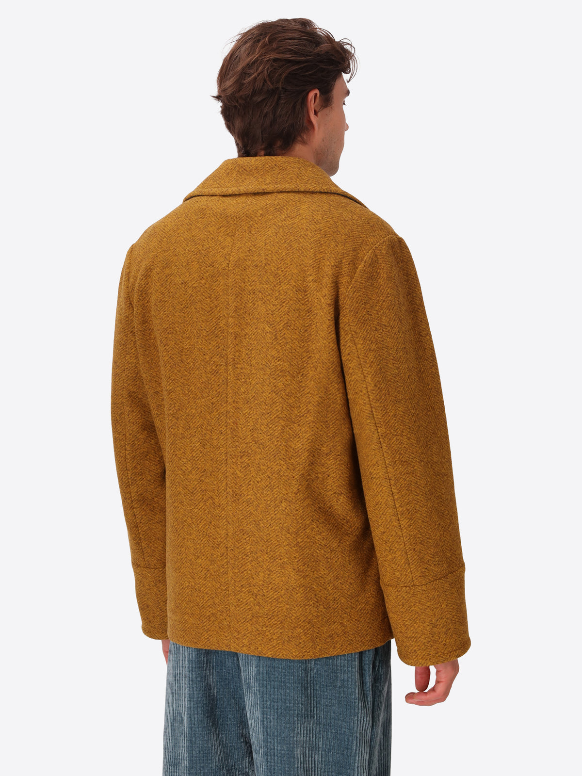 Peacoat Relax Rubens in Lana Cotta Fantasia Resca Tono su Tono