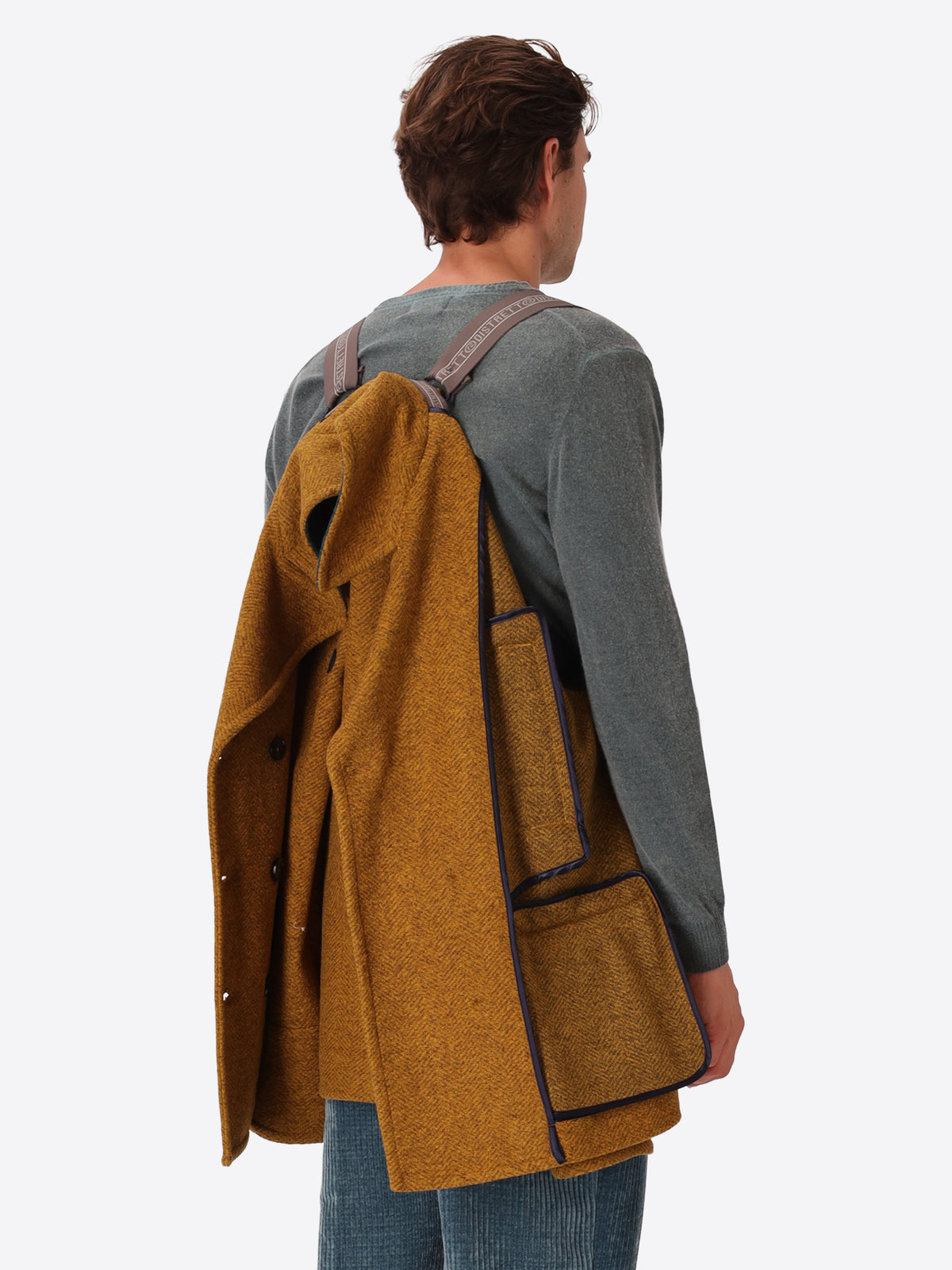 Peacoat Relax Rubens in Lana Cotta Fantasia Resca Tono su Tono
