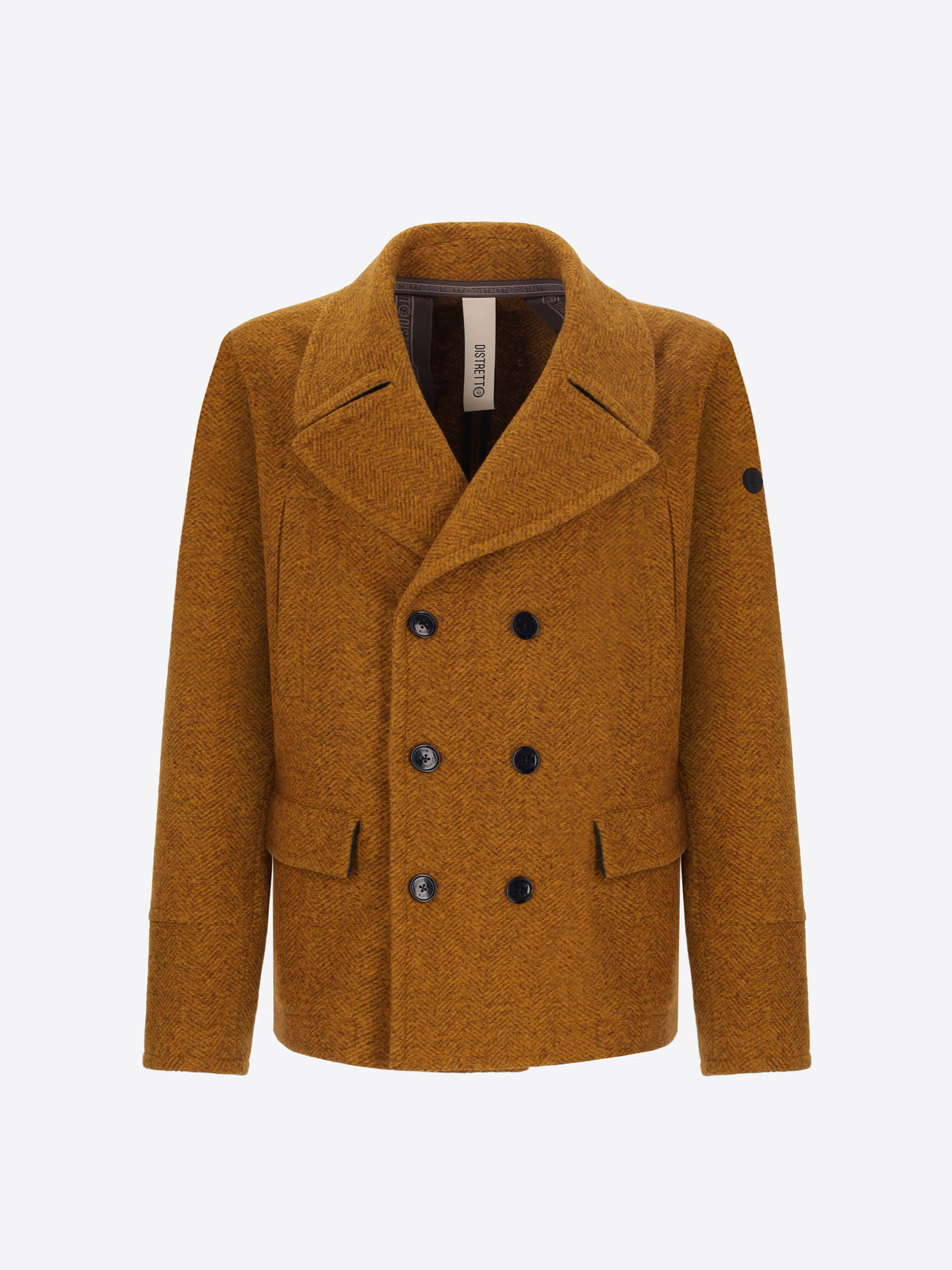 Peacoat Relax Rubens in Lana Cotta Fantasia Resca Tono su Tono