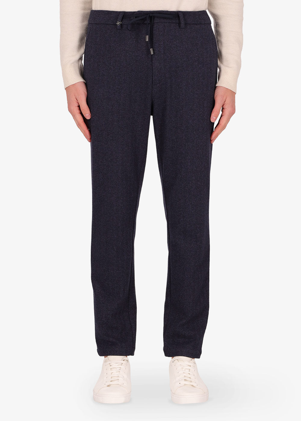 Two-Tone Micro Stretch Fabric Trousers Herrin