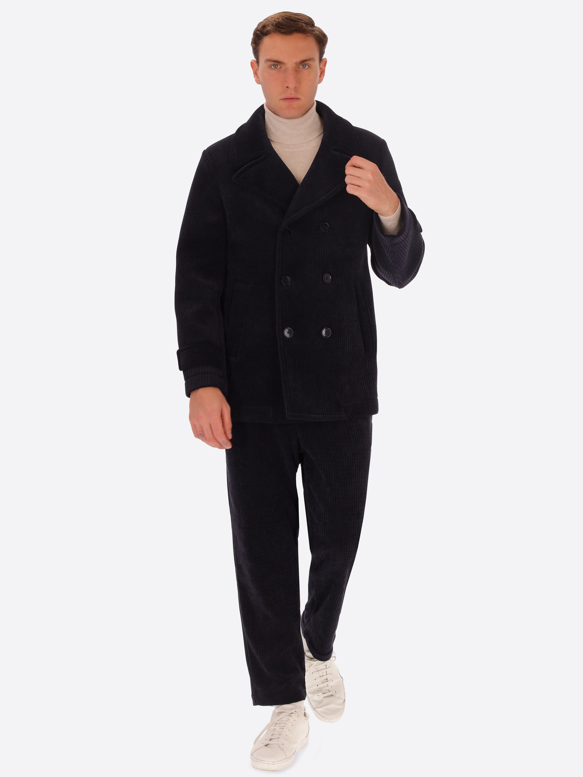 Velvet Chenille Peacoat Alba