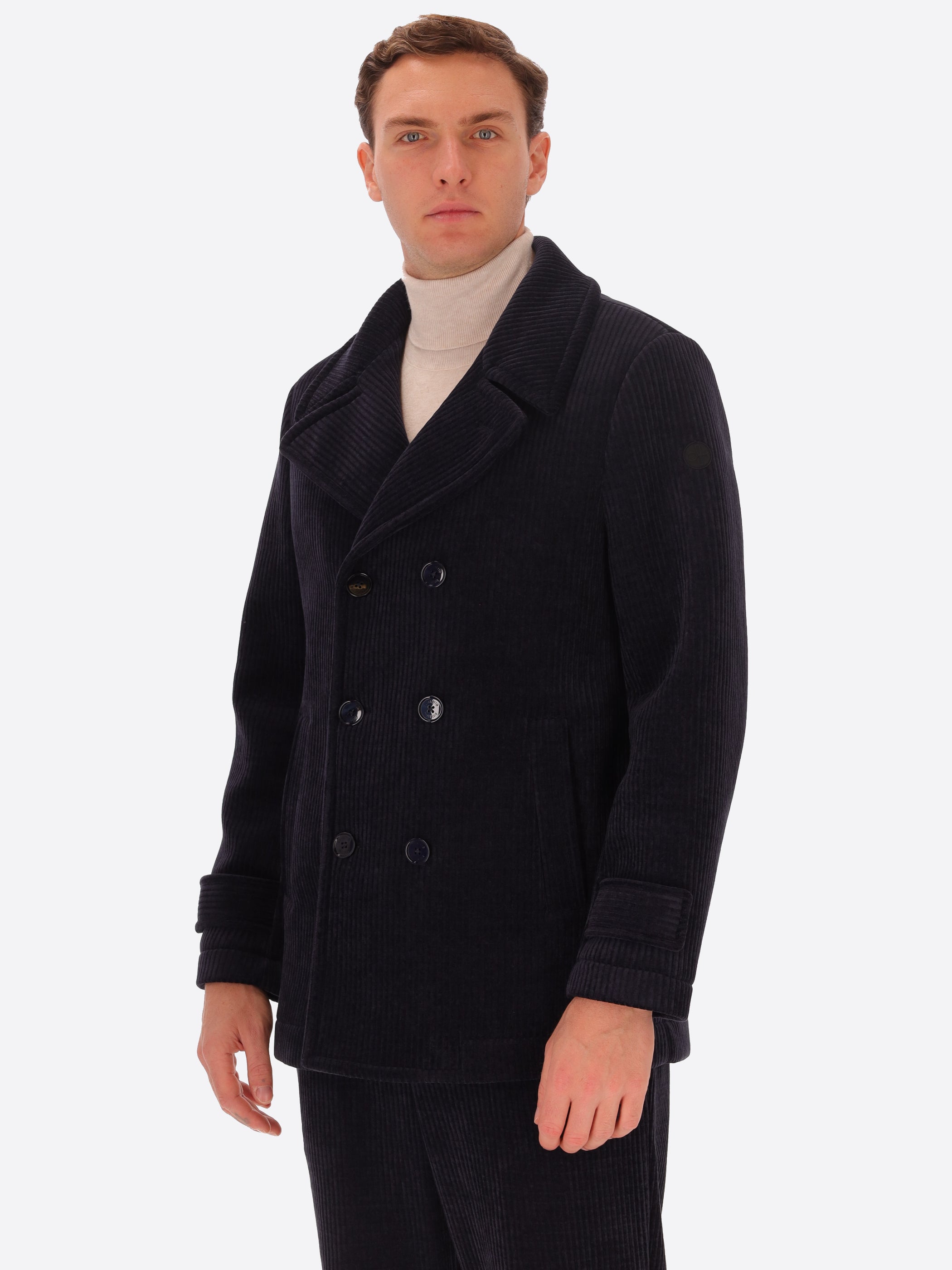 French Rib Corduroy Peacoat Alba - Icon