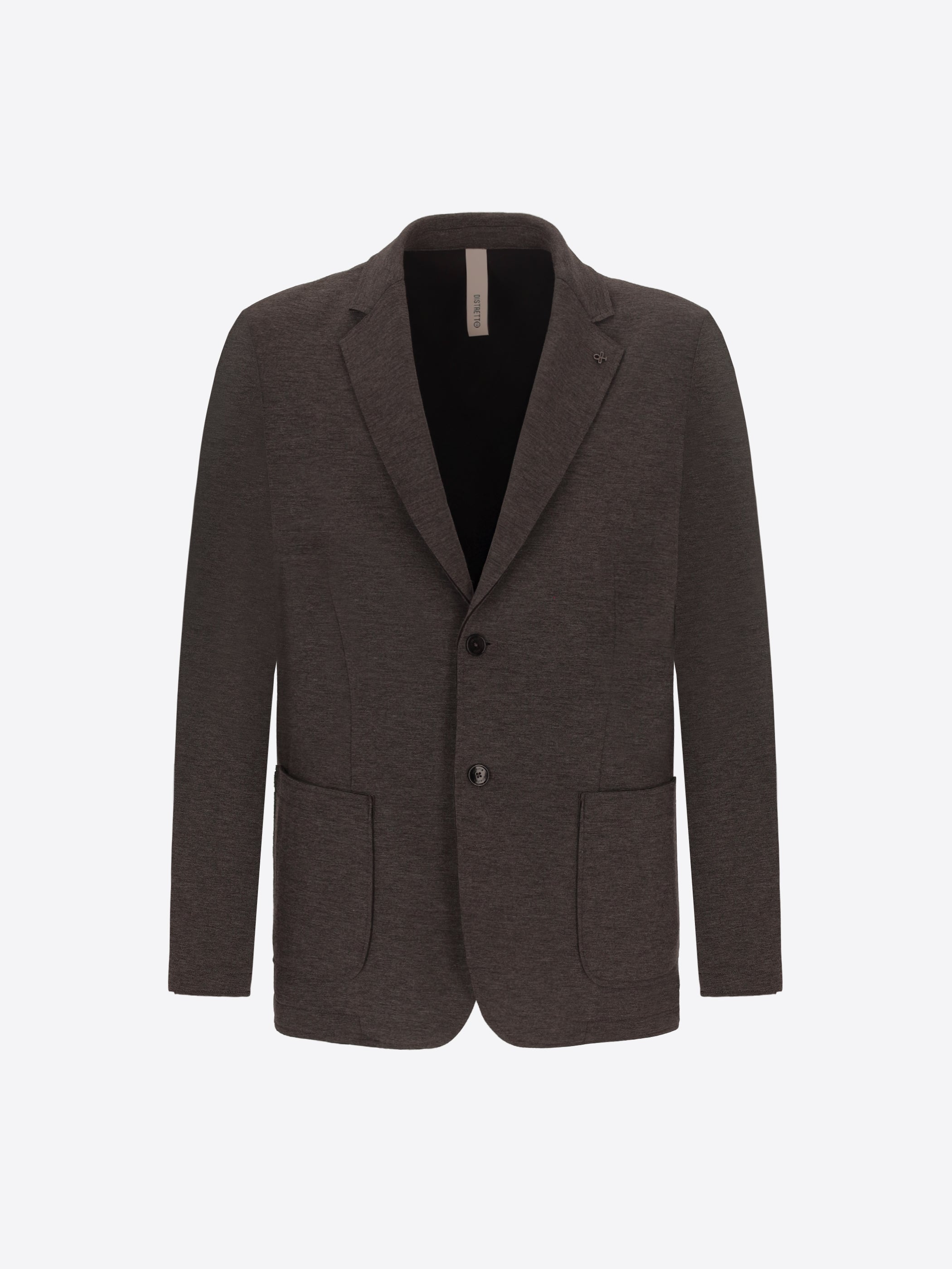 Distretto12 Pinturicchio Charcoal Viscose-Blend Neoprene-Bonded Jersey Jacket - Product Still Life