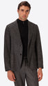 Cellini Charcoal Warm-Hand Melange Technical Jersey Jacket - Model Front View