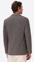 Pad Medium Grey Warm-Hand Super-Comfort Knit Padded Jacket - Model Back View