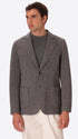 Pad Medium Grey Warm-Hand Super-Comfort Knit Padded Jacket - Model Front View