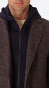 Pad Mud/Blue Warm-Hand Super-Comfort Knit Padded Jacket With Detachable Bib - Close-Up Of The Collar