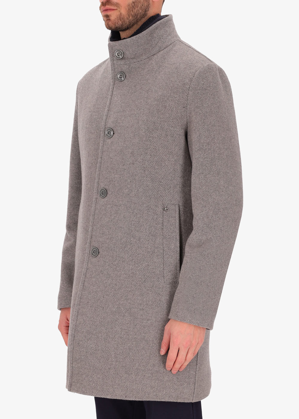 Cappotto Smith in Lana Gabardine Diagonale -  Capsule Eco Design Wool Blend12