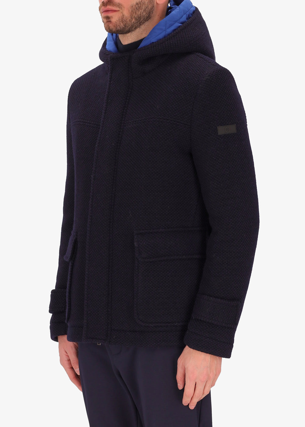 Woll Piquet Jacke Blasius mit Kapuze Herausnehmbare Polsterung