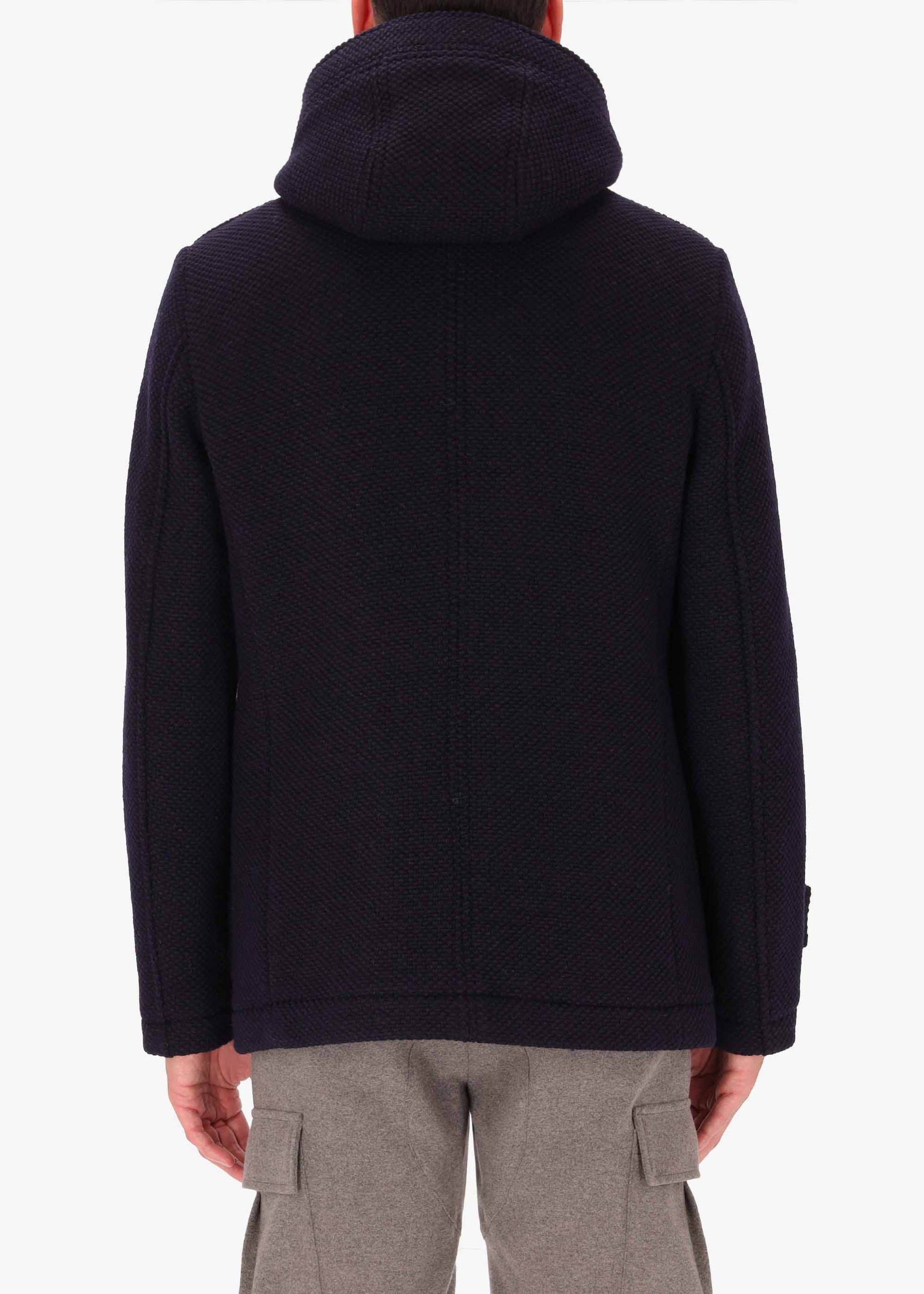 Woll Piquet Jacke Blasius mit Kapuze Herausnehmbare Polsterung
