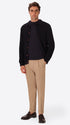 Vermeer Blue Wool-Blend Cable-Knit Cardigan - Model Full Body Shot