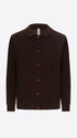 Distretto12 Vermeer Brown Wool-Blend Cable-Knit Cardigan - Product Still Life