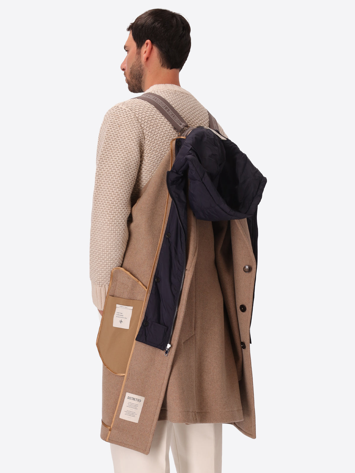 Wool-Blend Coat Miró with Detachable Bib