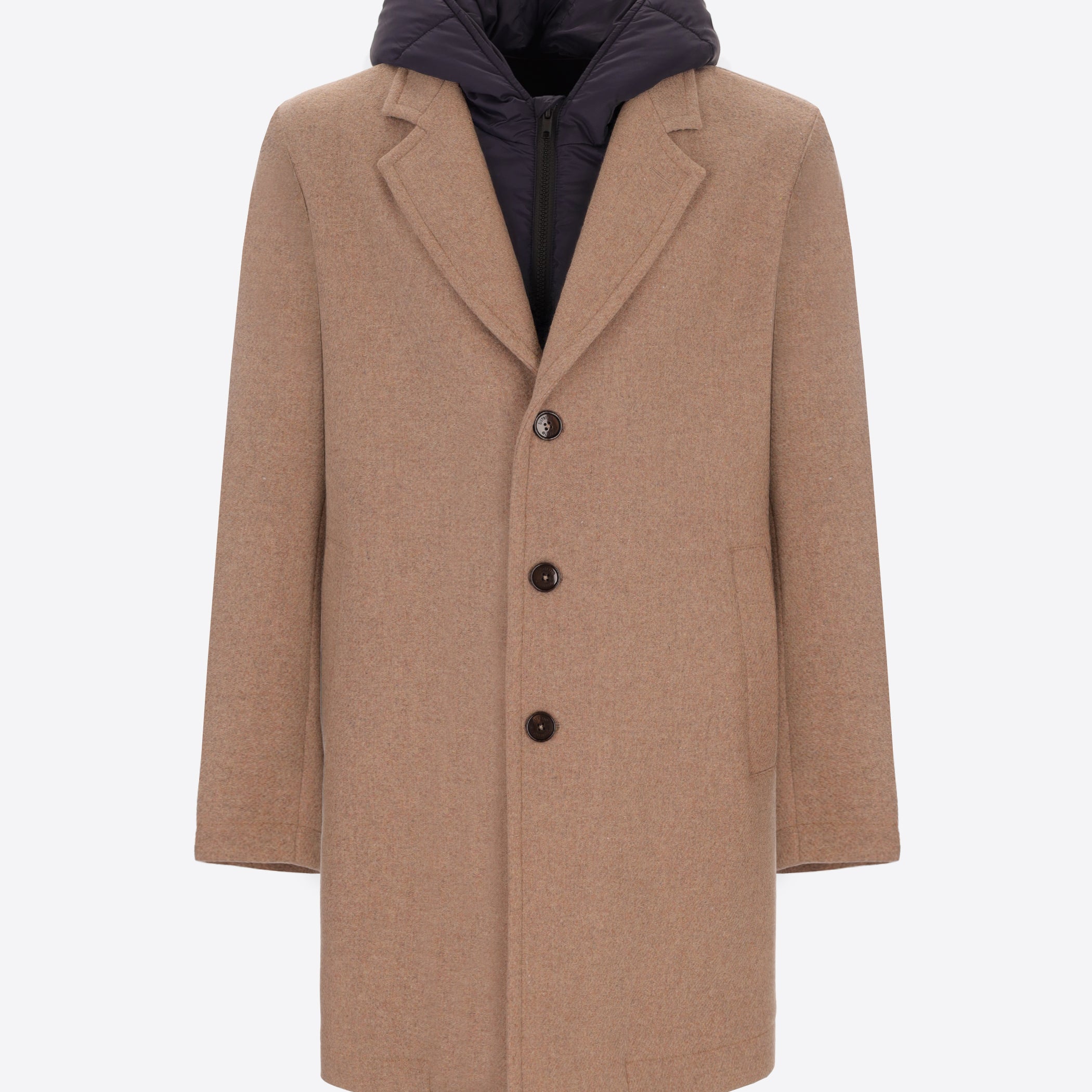 Wool-Blend Coat Miró with Detachable Bib