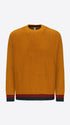 Distretto12 Ochre Wool-Blend English Rib Sweater Guttuso - Product Still Life