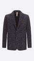 Distretto12 Donatello Blue Wool-Blend Herringbone Jacket - Product Still Life