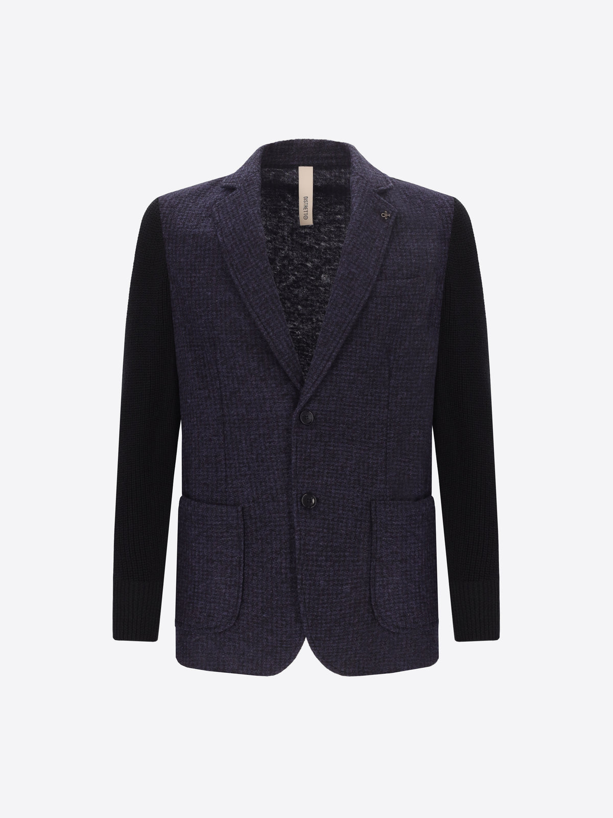 Woll-Mix-Hahnentritt mit Strickärmeln-Jacke Sironi