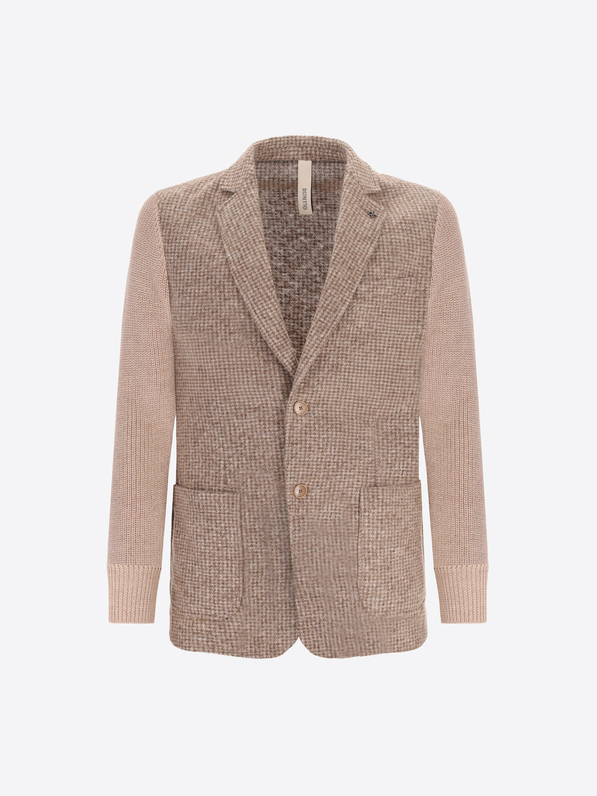 Woll-Mix-Hahnentritt mit Strickärmeln-Jacke Sironi