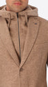 Isaia Cacha/Cacha Wool-Blend Jacket With Detachable Bib - Close-Up Of The Collar
