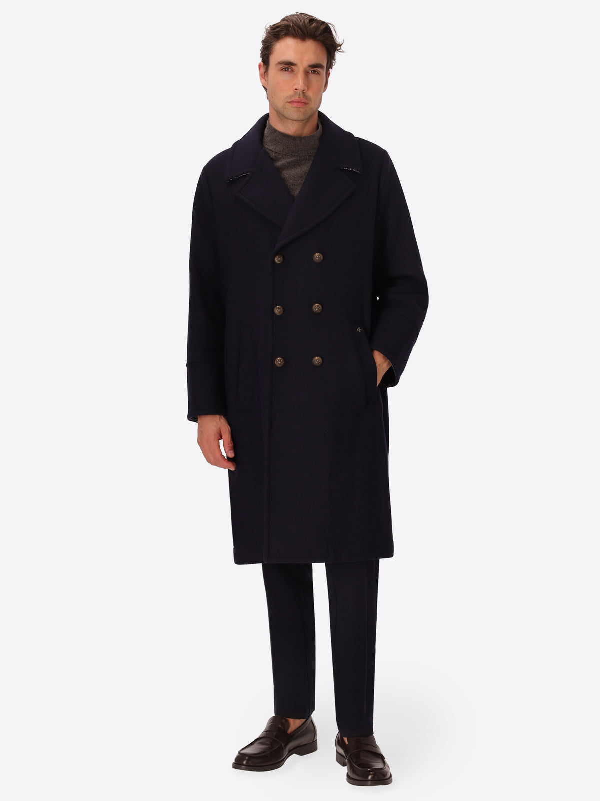 Cappotto Doppiopetto Oversize Miró in Panno Misto Lana