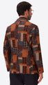 Boccioni Mars Wool-Blend Patchwork Jacket - Model Back View