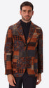 Boccioni Mars Wool-Blend Patchwork Jacket - Model Front View
